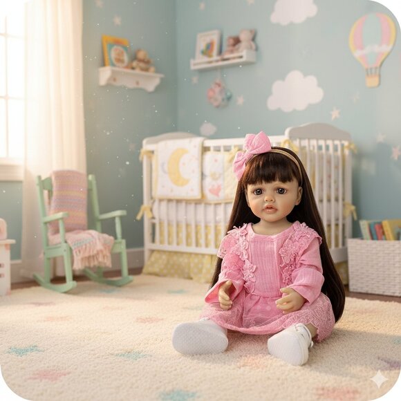 55 cm Babylistic Soft Silicone Vinyl Talking Reborn Doll very realistic - Picture 5 of 6